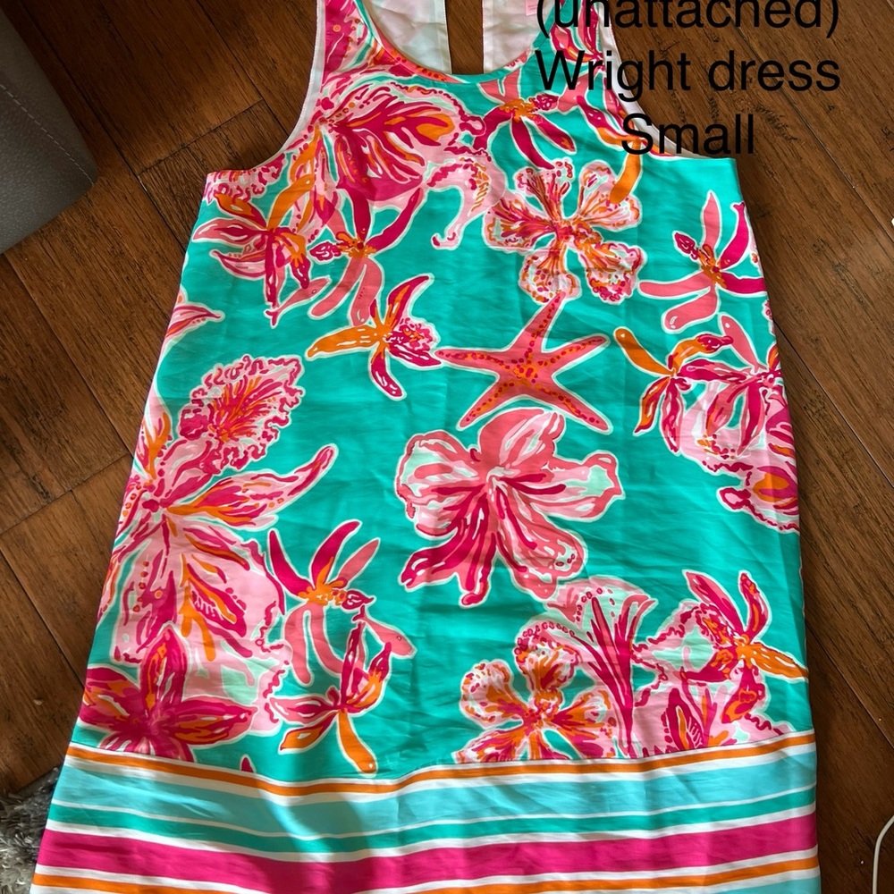 Lilly Pulitzer Turquoise Pink Orange Floral Tank Dress